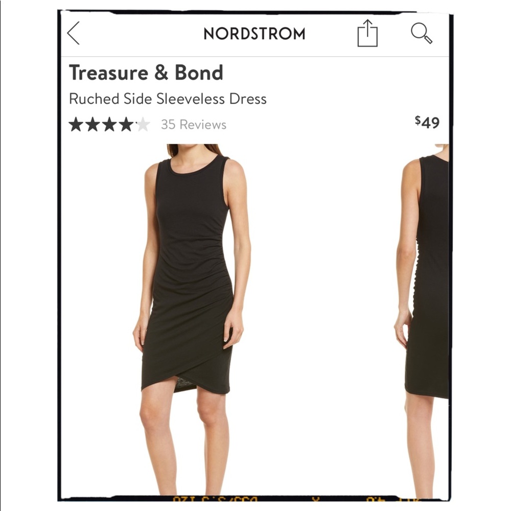 Nordstrom Leith- Black Mini sheath dress (XL)